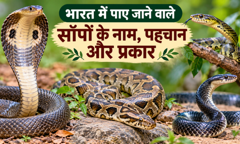 भारत में पाए जाने वाले साँप – कोबरा, अजगर और अन्य प्रजातियाँ
