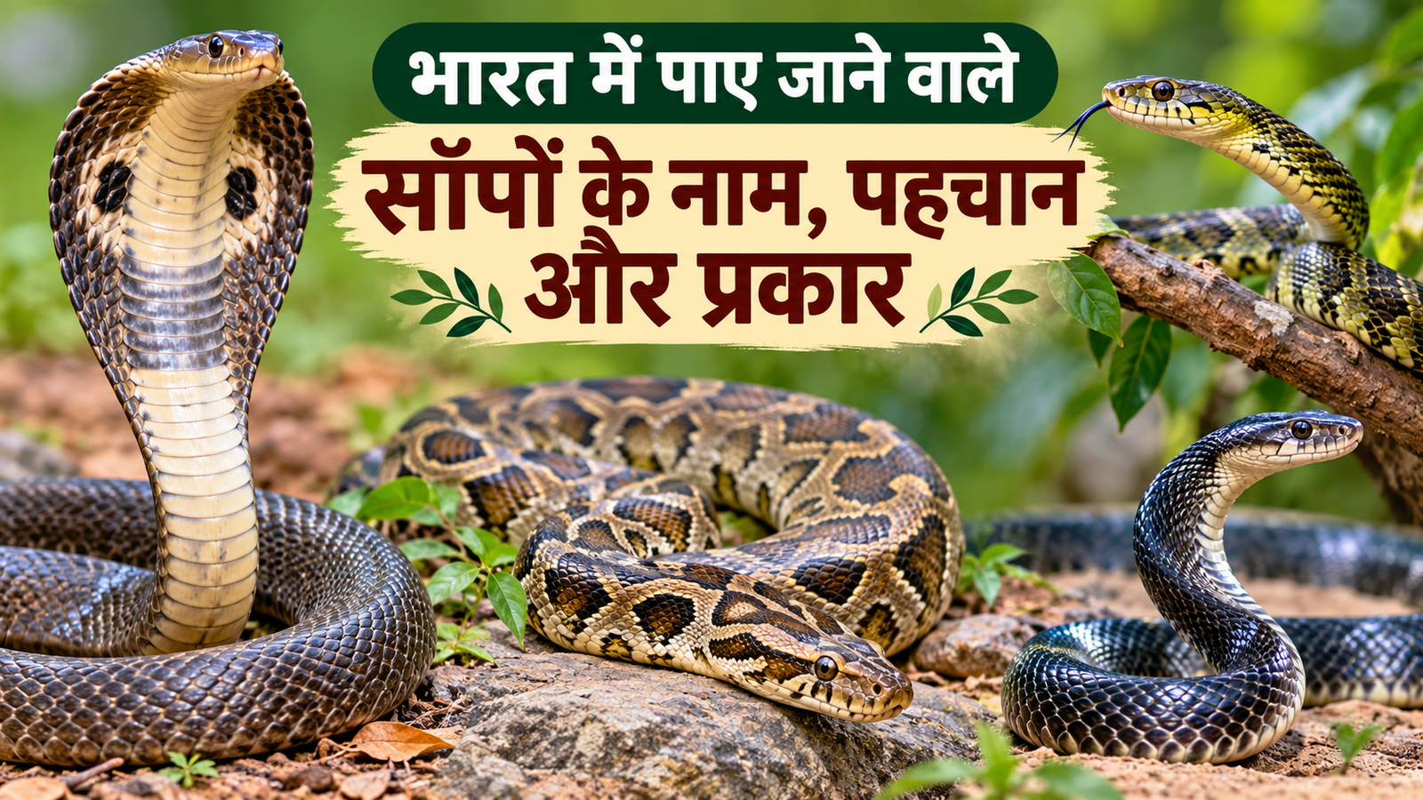 भारत में पाए जाने वाले साँप – कोबरा, अजगर और अन्य प्रजातियाँ