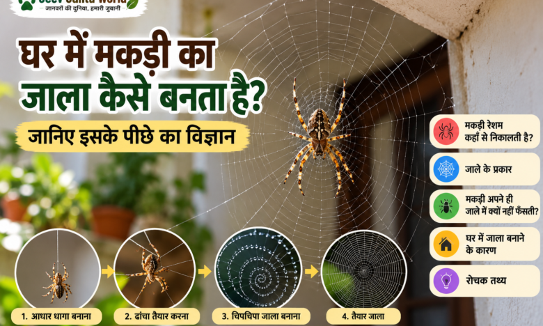 घर में मकड़ी का जाला कैसे बनता है